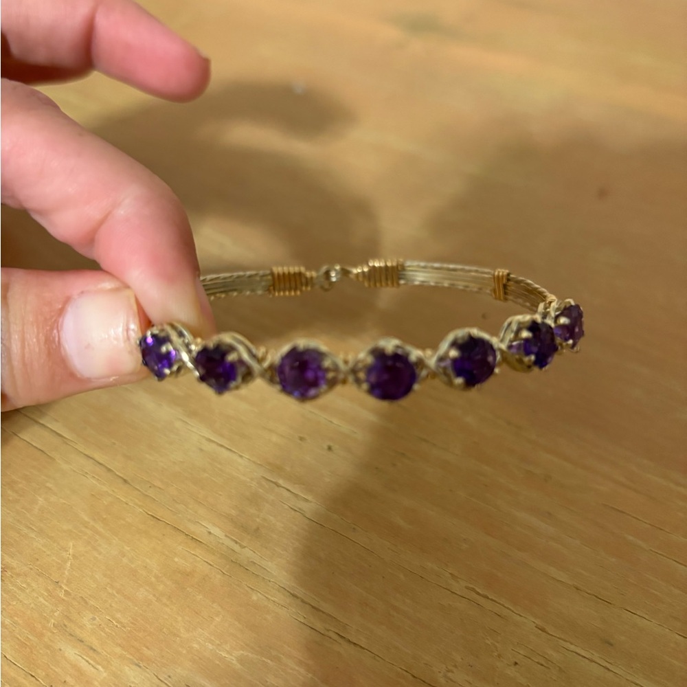 Elegant Purple Gemstone Bracelet